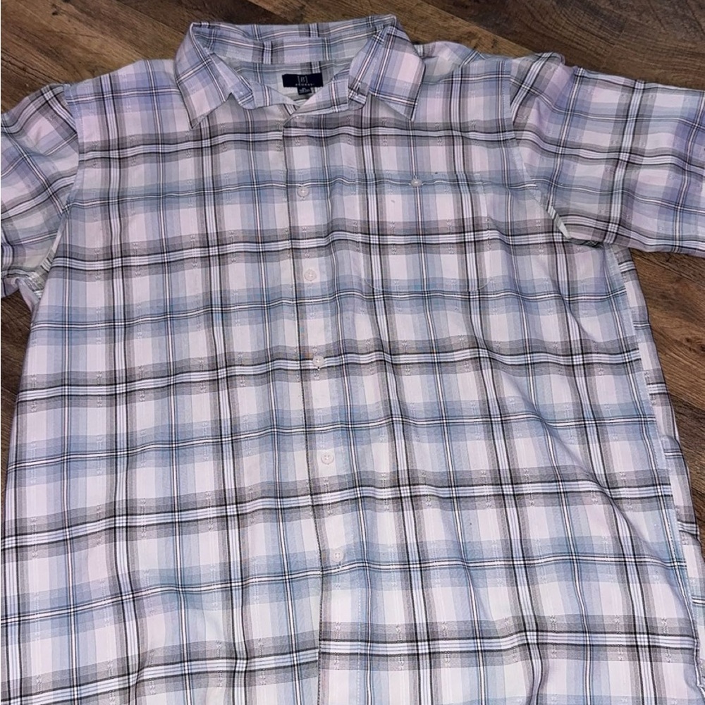 Men's Blue Plaid Shirt